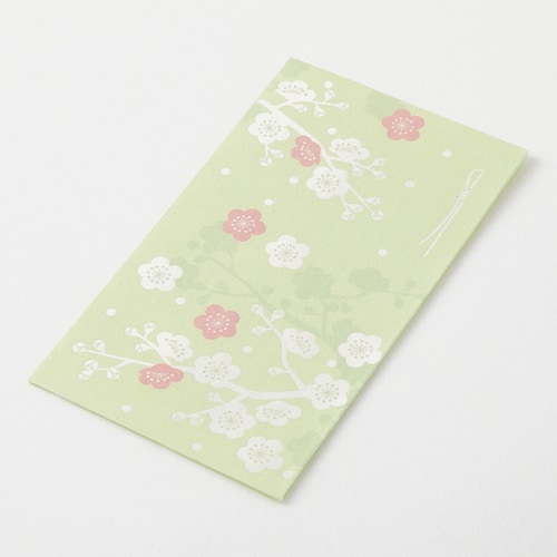 越前和紙ぽち袋パール箔押し梅柄3枚入10袋