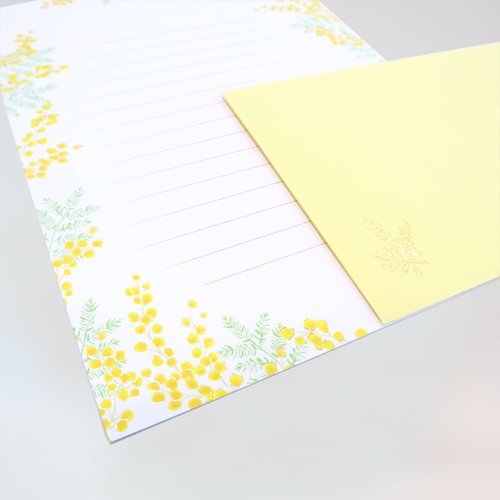 レターセット 箔押し ピュアミモザ 5冊