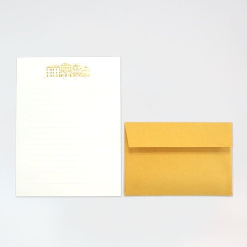 レターセット 箔押し 街並み 5冊