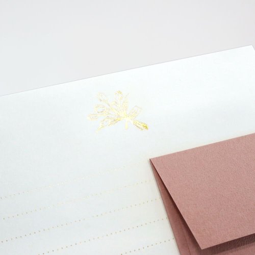 レターセット 箔押し チューリップ 5冊