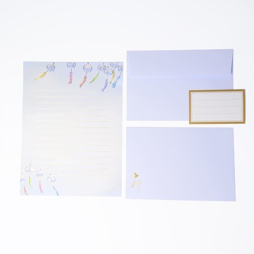 レターセット 箔押し 風鈴 5セット