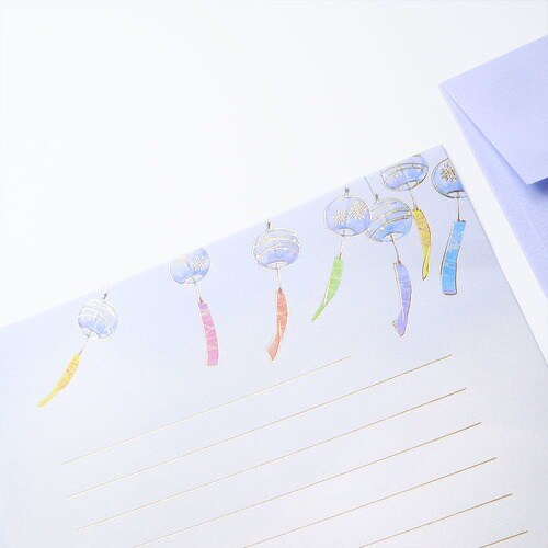 レターセット 箔押し 風鈴 5セット