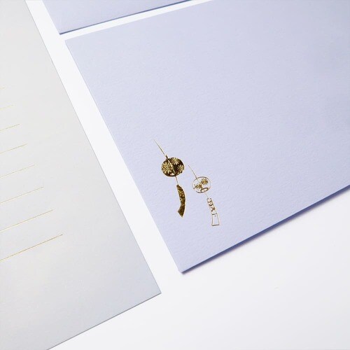 レターセット 箔押し 風鈴 5セット