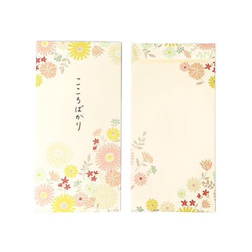 ポチ袋こころばかり和花柄Lサイズ3枚入5袋