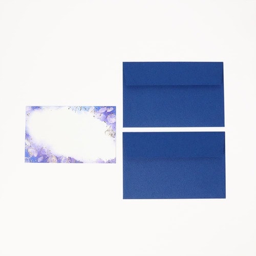 封筒付きミニカード 箔押し くらげ 10セット