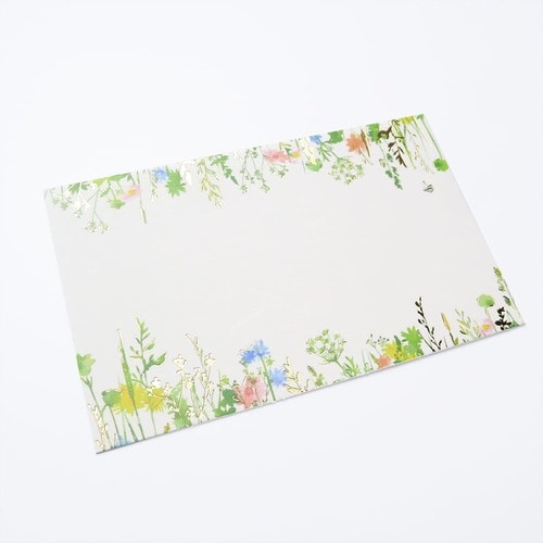 封筒付きミニカード 箔押し 野の花 10セット