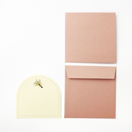 封筒付きカード 箔押し チューリップ 10セット