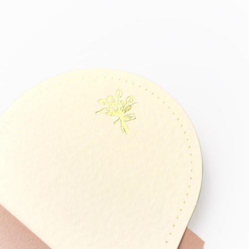 封筒付きカード 箔押し チューリップ 10セット