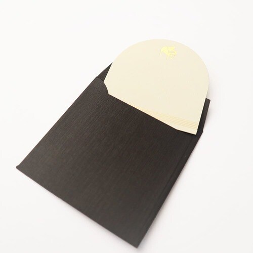 封筒付きカード 箔押し ピアノレッスン 10セット