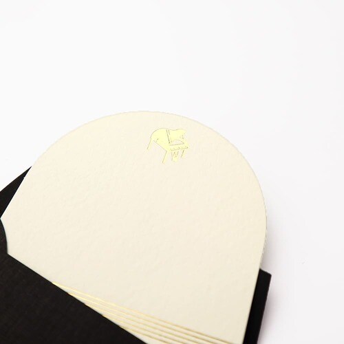 封筒付きカード 箔押し ピアノレッスン 10セット