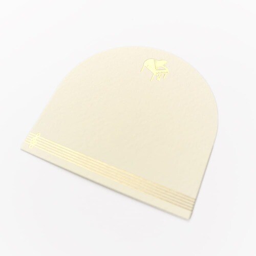 封筒付きカード 箔押し ピアノレッスン 10セット