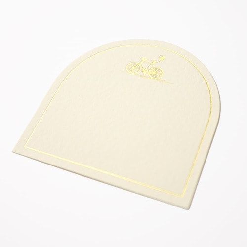 封筒付きカード 箔押し 自転車と風船 10セット