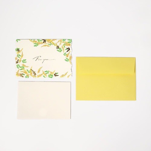 メッセージカードForYou多目的ミモザ5セット