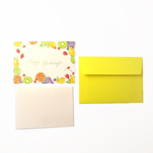 メッセージカード 誕生日 フルーツ 5セット