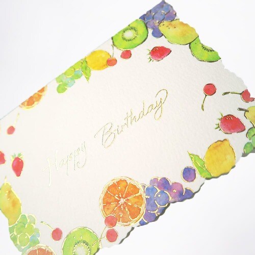 メッセージカード 誕生日 フルーツ 5セット