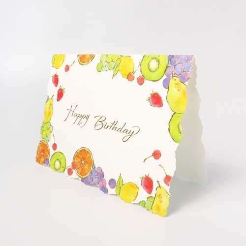メッセージカード 誕生日 フルーツ 5セット