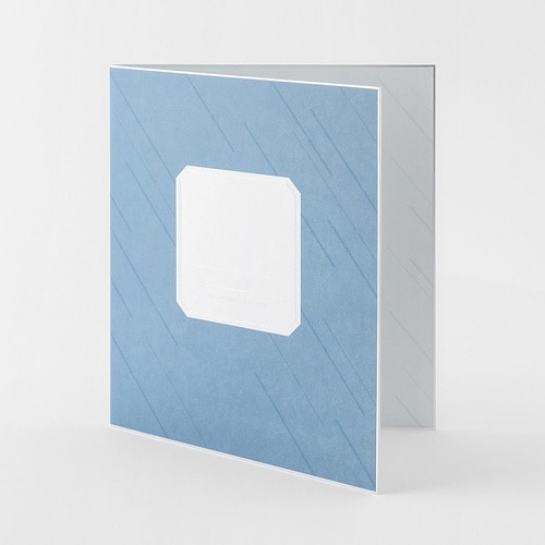 カラー色紙二つ折り寄せ書きシール・封筒付紺2個