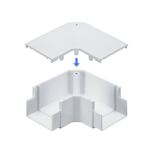 配線ダクト(平面L型・ホワイト)
