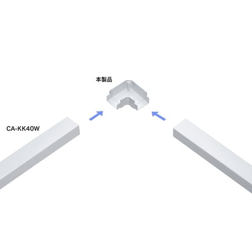 配線ダクト(平面L型・ホワイト)