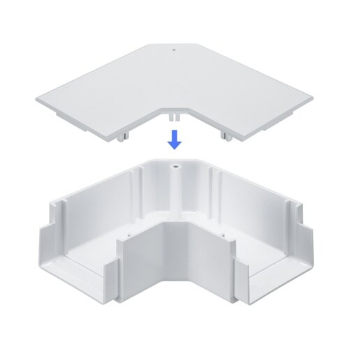 配線ダクト(平面L型・ホワイト)