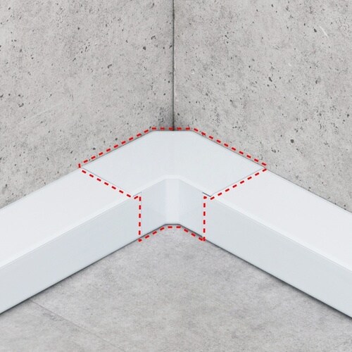 配線ダクト(平面L型・ホワイト)