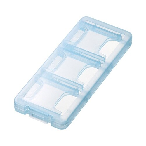 SDカードケース(6枚収納・クリアブルー)