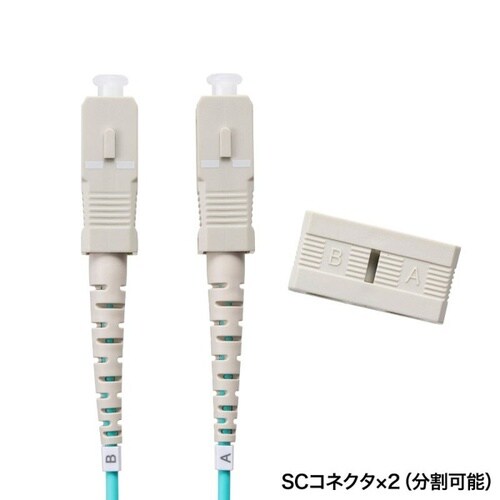 メガネ型光ファイバケーブル(マルチ50μm)