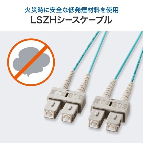 メガネ型光ファイバケーブル(マルチ50μm)