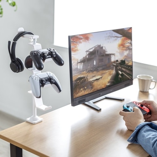 クランプ付きゲームコントローラースタンド