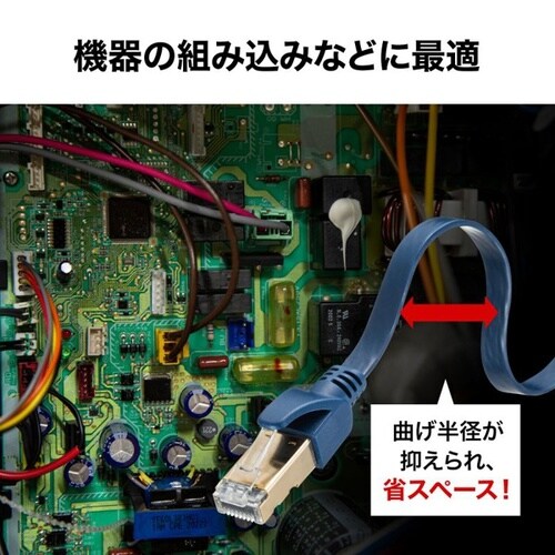 カテゴリ6Aハンダ産業用フラットLANケーブル