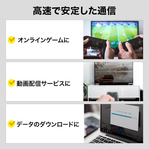 つめ折れ防止カテゴリ7細径メッシュLANケーブル
