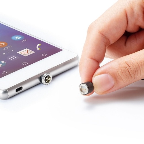 Magnet脱着式microUSBケーブル
