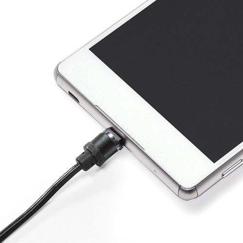 Magnet脱着式microUSBケーブル