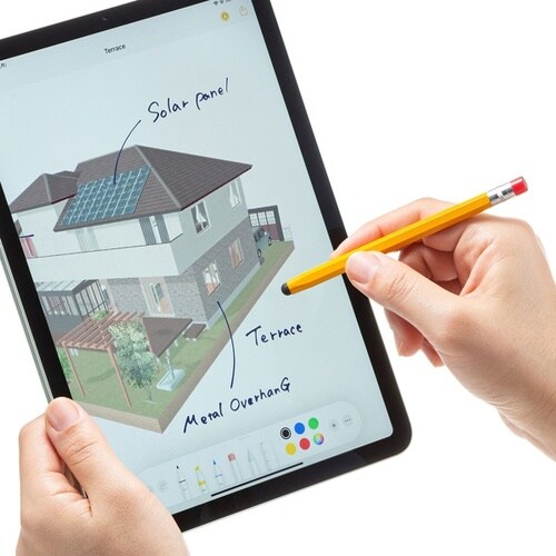 シリコンゴムタッチペン(オレンジ・鉛筆型)