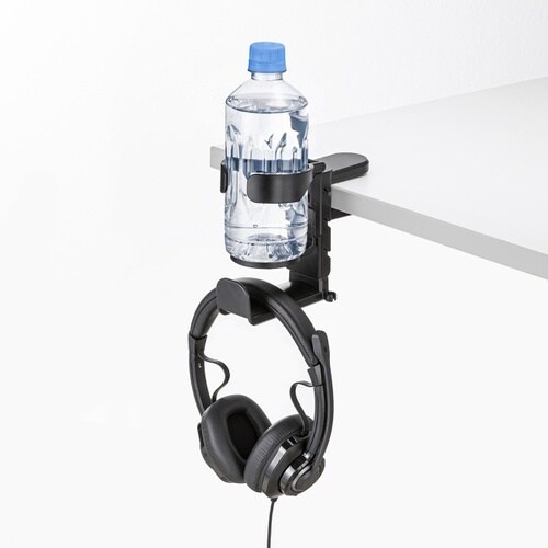 ドリンクホルダー付ヘッドホンフック