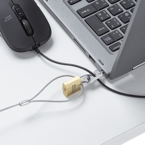 スロットマルチ対応セキュリティワイヤー・南京錠