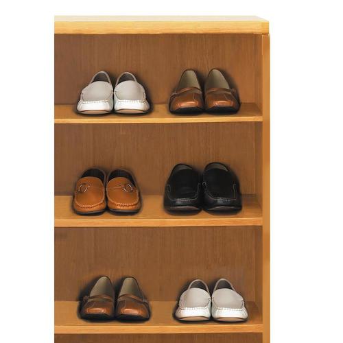 NEW省スペース靴収納1/2 5個組 ブラウン×4