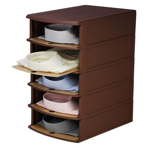 Yシャツケース ブラウン