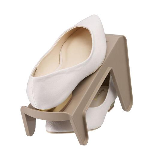 省スペース靴収納スリム5個組 ブラウン 4セット