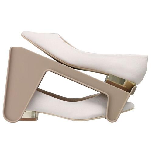 省スペース靴収納スリム5個組 ブラウン 4セット