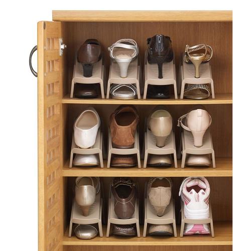 省スペース靴収納スリム5個組 ブラウン 4セット