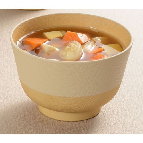 やさしい彩り 抗菌汁椀 あま色 4セット