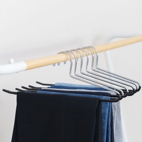 すべらないスラックスハンガー2本組PVCBK×4