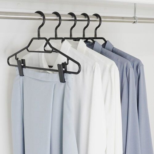 BLスタイルシャツハンガークリップ付2本組BK×4