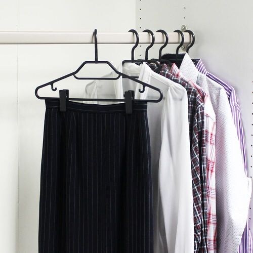 BLスタイルシャツハンガークリップ付2本組BK×4
