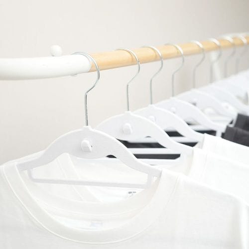 MCシャツハンガーフロッキー6本組ホワイト×4