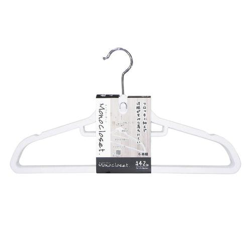 MCシャツハンガーフロッキー6本組ホワイト×4