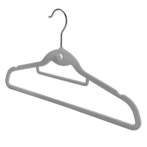 MC シャツハンガーフロッキー6本組 グレー×4