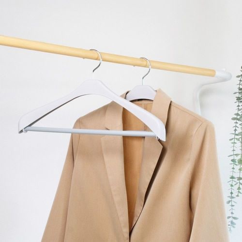 MCスーツハンガースリムストップ2本組グレー×4