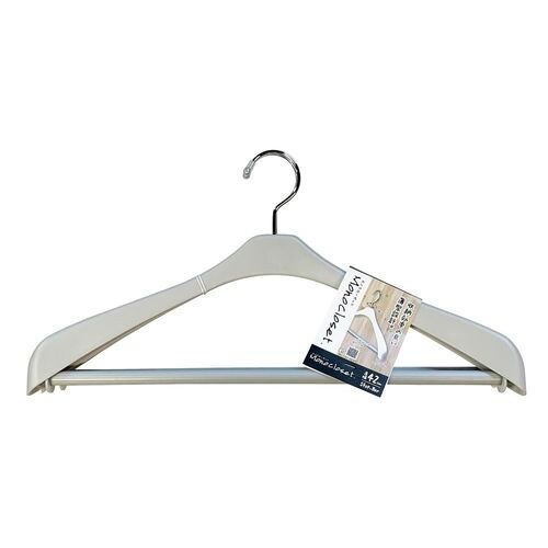 MCスーツハンガースリムストップ2本組グレー×4